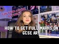 How to get FULL MARKS on GCSE Art- Tips and advice from a grade 9 student (A**) + book tour