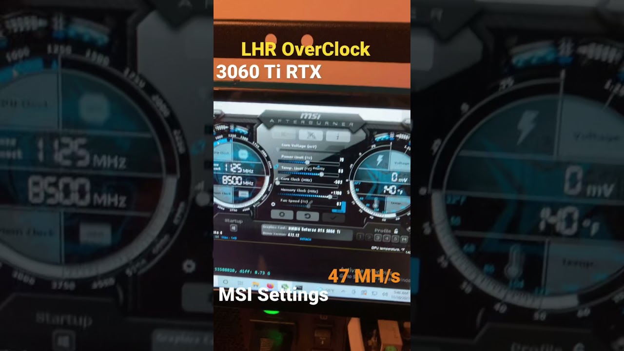 OverClock Settings LHR 3060 Ti RTX MSI After Burner Mining Shiba Inu OverClock Settings LHR 3060 Ti RTX MSI After Burner Mining Shiba Inu