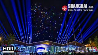 [4K HDR] Drone Light Show in Shanghai - China Flower Expo 2021 | 无人机灯光秀 - 第十届中国花博会在上海崇明岛