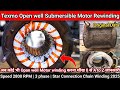 Texmo Open well Submersible Motor Winding data 3 PHASE | Star Connection Chain Winding
