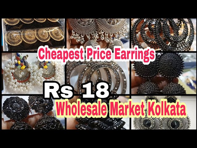 Brass Golden Triple Gemstone Earrings at Rs 299/pair in Jaipur | ID:  23164384288