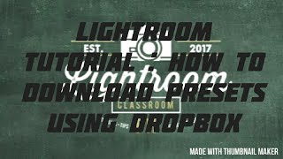 Lightroom Tutorial : How to download presets using Dropbox screenshot 5