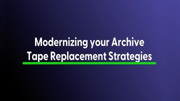 Workflow Workshop LTO Tape Replacement