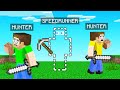 HUNTERS vs SPEEDRUNNER With INVISIBILITY! (Minecraft)