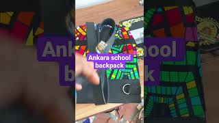 Ankara school backpack made by one of my students #ankarabags #africaprint #short #shorts #backpack