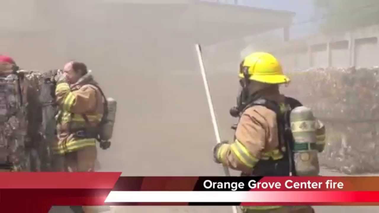 newspaper mockup Fire at Orange Grove Center in Chattanooga