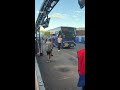 Scotland squad arrive at the Boston Stadium