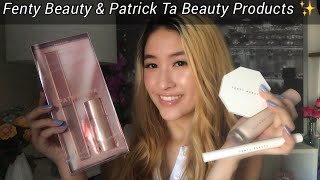 Trying Out Fenty Beauty & Patrick Ta Products Pro Filter Primer, Eyebrow Wax, Killowatt Highlight