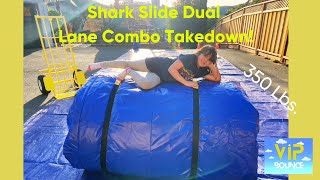 Taking the Plunge: Shark Slide Bounce House Takedown Adventure! 🦈 Behind the Scenes Fun