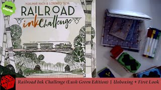Unboxing/First Look | Railroad Ink Challenge (Lush Green Edition, Kickstarter)