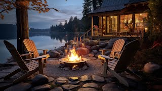 Peaceful Forest Retreat: Relaxing Fire Sounds with River Flow for Serene Sleep and Deep Sleep
