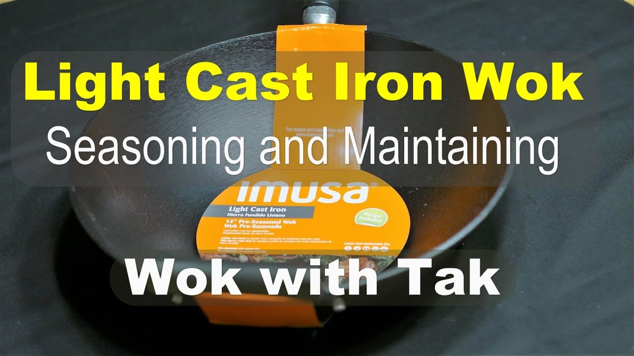 IMUSA Light Cast Iron Wok, 14