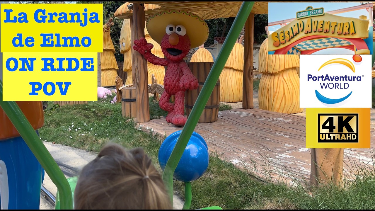 Elmo Riding La Granja de Elmo in 4K ON RIDE POV - SésamoAventura (sesame street ...