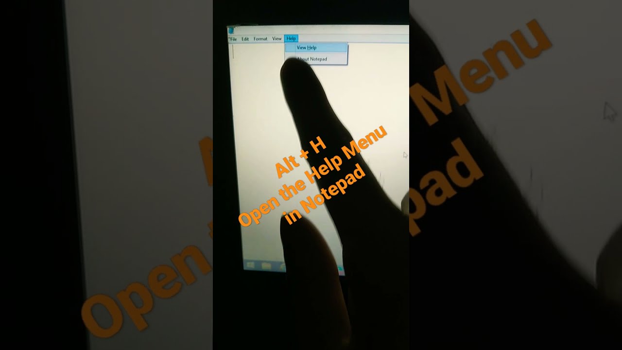 Open the Help Menu In Notepad 🗒️|| 