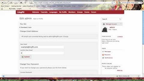 Change user name and password.