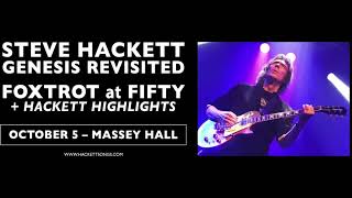 Time Table Excerpt. Steve Hackett at Massey Hall Oct. 5, 2023.