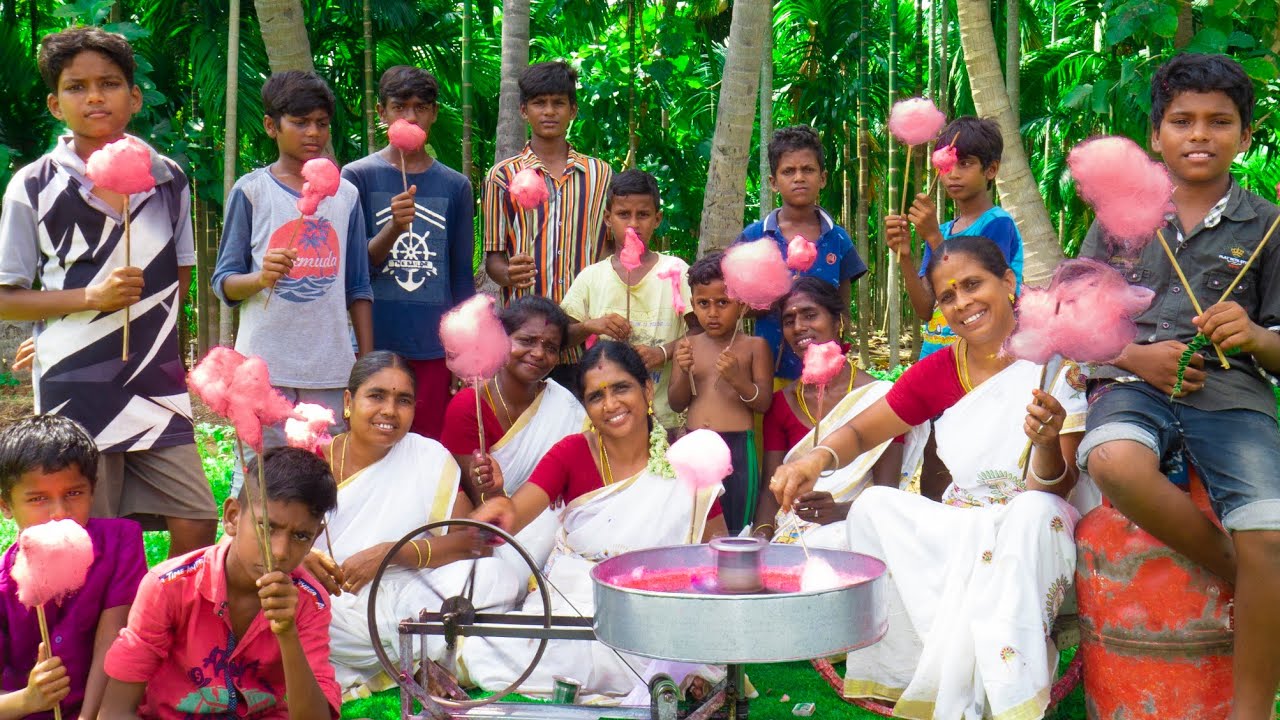 BIGGEST PANJUMITTAI MAKING | Road Side Cotton Candy Making | Village Super Cooking
