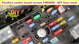 Chrysler Pacifica center counsil screen frozen - Reset Uconnect fuse F76
