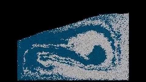 Turbulent flow in granular medium (dry friction only)