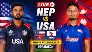 LIVE: NEP vs USA | Nepal vs United States | Men's CWC League ODI 2026 | Live Commentary