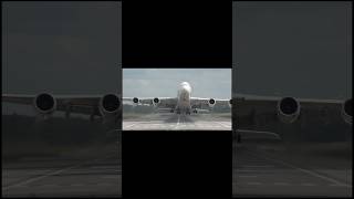 (Rare visit) Heavy Qantas A380 full power departure from London Gatwick Airport #avaition #a380 #lgw