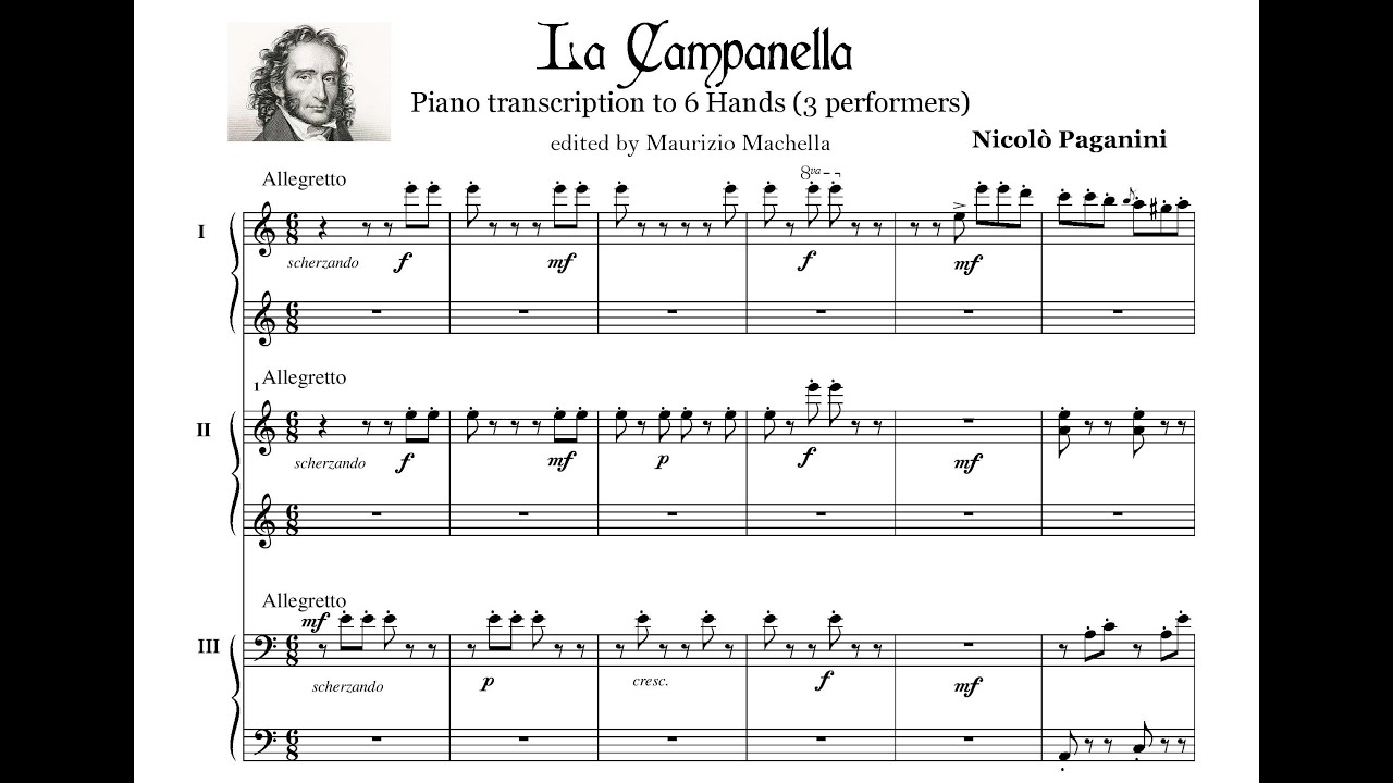 Niccolò Paganini (1782-1840) : "La Campanella" Piano Transcription.