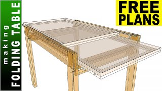 🟢 Folding (Sliding) Dining Table 👉 FREE PLANS 👈 Making Dining Table - DIY