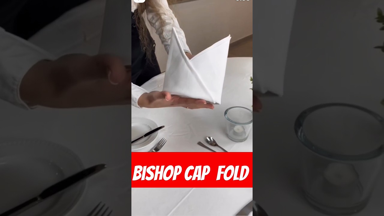 Basic napkin fold.. #hospitality #restaurant #food #beverage #bar #shorts