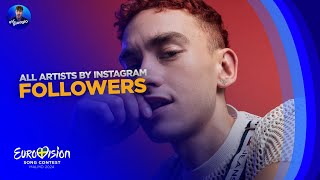 Eurovision 2024: All Artists BY INSTAGRAM FOLLOWERS (So far)