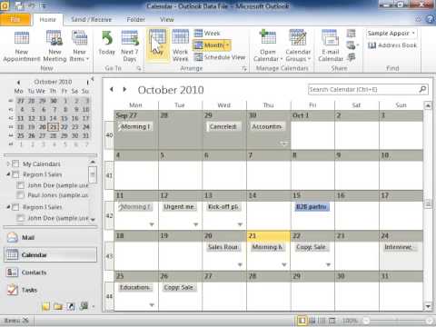 Outlook 2010 Copy an Appointment in the Calendar View