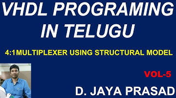 VHDL PROGRAMMING IN TELUGU || 4:1MULTIPLEXER USING STRUCTURAL MODEL