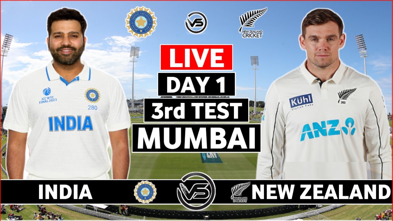 India vs New Zealand 3rd Test Day 1 Live | IND vs NZ 3rd Test Live ...