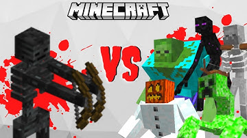 MUTANT WITHER SKELETON vs EVERY MUTANT CREATURES in Minecraft (Minecraft Mob Battle)