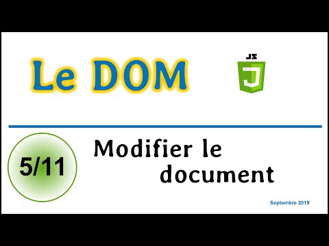 Modifier le document HTML avec le JavaScript [CDOM05]