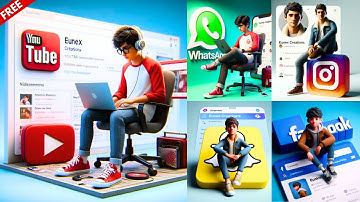 How To Create 3D AI Social media Images | AI Portraits Trend 2024 | Bing image creator Tutorial FREE