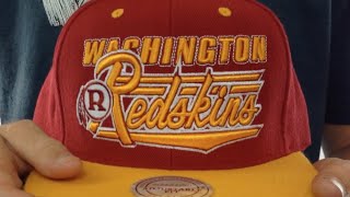 Redskins 'TAILSWEEP SNAPBACK' Burgundy-Gold Hat by Mitchell and Ness