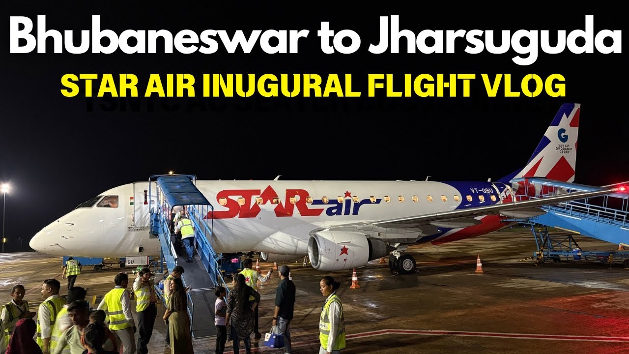 Bhubaneswar to Jharsuguda Inaugural Flight 🛫 | Star Air Embraer 175 First Flight Experience