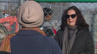 Greensboro Mayor talks about pallet shelters at Pomona Field