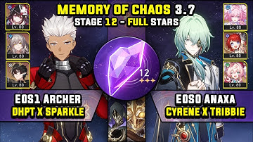 E0 Archer Carry & E0 Anaxa Carry W/ Cyrene (3 Stars) Memory Of Chaos 12 Honkai Star Rail 3.7