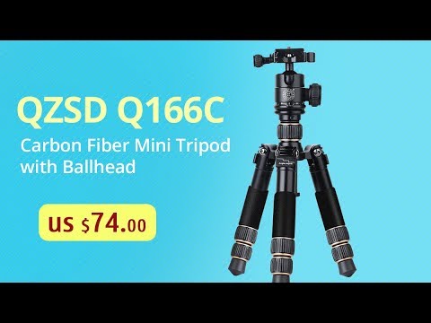 Thumbnail for QZSD Q166C Carbon Fiber Mini Tripod with Ballhead Max Load 5kg - Linkdelight.com