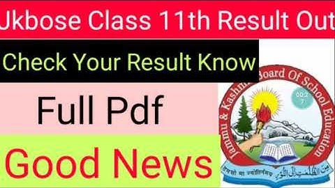 Jkbose Class 11th Result Out ❤
