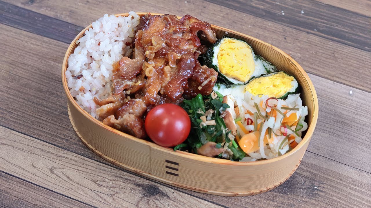 【10分弁当】豚肉ネギショウガダレ〜包丁もまな板もいらない(560)