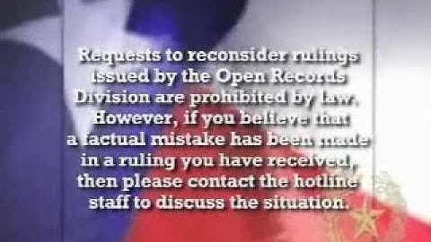 Open Records Request Training Video (Texas!)