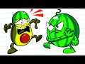 CRAZY WATERMELON IS TRYING TO EAT ME || CRAZY ADVENTURES OF VEGETABLES