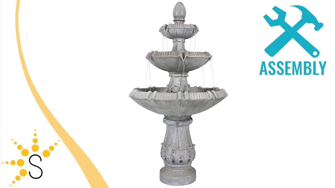 Sunnydaze 3 Tier Gothic Finial Outdoor Garden Fountain Xca 13301 Sunnydaze 3 Tier Gothic Finial Outdoor Garden Fountain Xca 13301 Serenity Health Home Decor