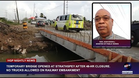 TEMPORARY BRIDGE OPENED AT STRATHSPEY AFTER 48 HRS CLOSURE - NO TRUCKS ALLOWED ON RAILWAY EMBANKMENT