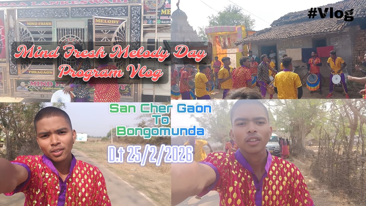 Mind Fresh Melody Poragaon Junagarh Day Program Vlog Video25/2/26 Marriage Program Vlog#vlog#melody 