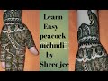 Easy peacock mehndi for beginners