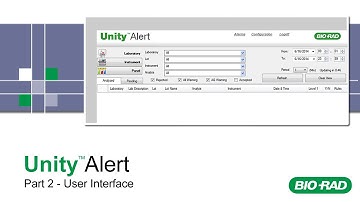 Bio-Rad Unity Alert Training - Part 2 - User Interface