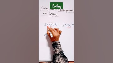 Coding based on Rearrangement of Letters || #12 #Reas #coding #ssc #shorts